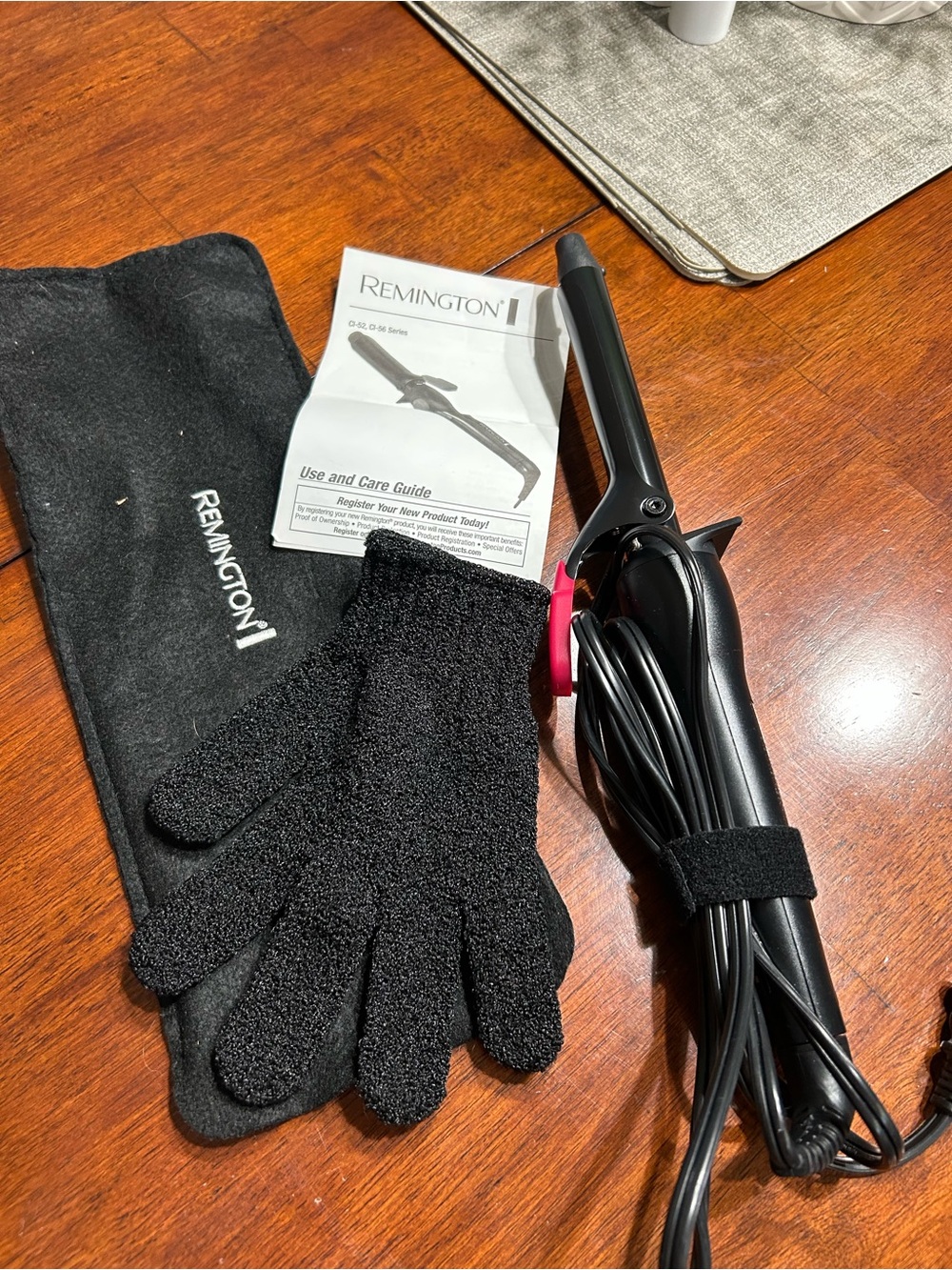 Remington Black Curling Iron with Pink Accent